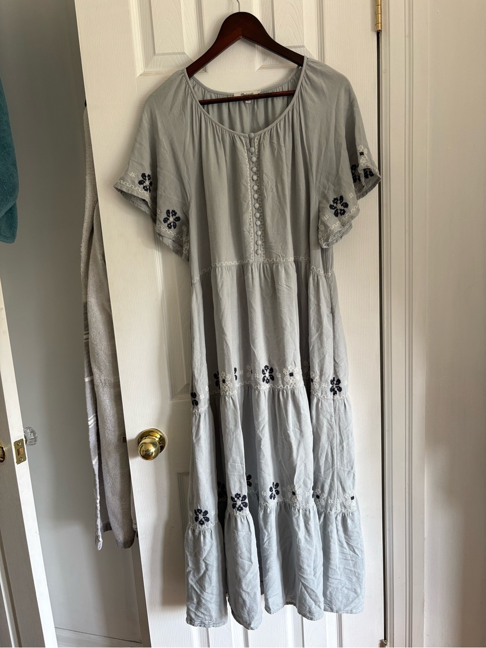 Madewell Embroidered Maxi Dress